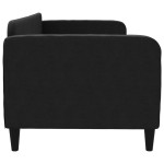 vidaXL Pat de zi, negru, 80x200 cm, material textil