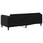 vidaXL Pat de zi, negru, 80x200 cm, material textil