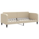 vidaXL Pat de zi, crem, 80x200 cm, material textil vidaXL Pat de zi, crem, 80x200 cm, material textil