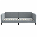 vidaXL Pat de zi, gri deschis, 90x200 cm, material textil