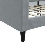 vidaXL Pat de zi, gri deschis, 90x200 cm, material textil