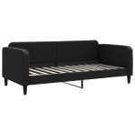 vidaXL Pat de zi, negru, 90x200 cm, material textil vidaXL Pat de zi, negru, 90x200 cm, material textil