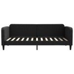vidaXL Pat de zi, negru, 90x200 cm, material textil vidaXL Pat de zi, negru, 90x200 cm, material textil