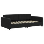 vidaXL Pat de zi, negru, 90x200 cm, catifea vidaXL Pat de zi, negru, 90x200 cm, catifea