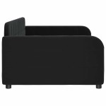 vidaXL Pat de zi, negru, 90x200 cm, catifea vidaXL Pat de zi, negru, 90x200 cm, catifea