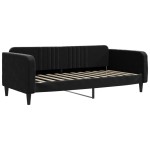 vidaXL Pat de zi, negru, 90x200 cm, catifea vidaXL Pat de zi, negru, 90x200 cm, catifea