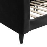vidaXL Pat de zi, negru, 90x200 cm, catifea vidaXL Pat de zi, negru, 90x200 cm, catifea
