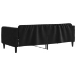 vidaXL Pat de zi, negru, 90x190 cm, catifea