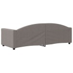 vidaXL Pat de zi, gri taupe, 80x200 cm, material textil