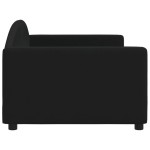 vidaXL Pat de zi, negru, 90x200 cm, material textil vidaXL Pat de zi, negru, 90x200 cm, material textil