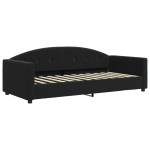 vidaXL Pat de zi, negru, 90x200 cm, catifea vidaXL Pat de zi, negru, 90x200 cm, catifea