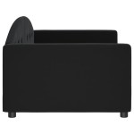 vidaXL Pat de zi, negru, 90x200 cm, catifea vidaXL Pat de zi, negru, 90x200 cm, catifea