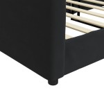 vidaXL Pat de zi, negru, 90x200 cm, catifea vidaXL Pat de zi, negru, 90x200 cm, catifea