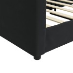 vidaXL Pat de zi, negru, 90x190 cm, catifea