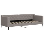 vidaXL Pat de zi, gri taupe, 80x200 cm, material textil