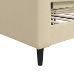 vidaXL Pat de zi, crem, 80x200 cm, material textil vidaXL Pat de zi, crem, 80x200 cm, material textil