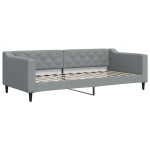 vidaXL Pat de zi, gri deschis, 90x200 cm, material textil