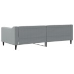 vidaXL Pat de zi, gri deschis, 90x200 cm, material textil