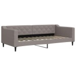 vidaXL Pat de zi, gri taupe, 90x200 cm, material textil
