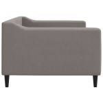 vidaXL Pat de zi, gri taupe, 90x200 cm, material textil