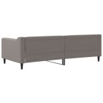 vidaXL Pat de zi, gri taupe, 90x200 cm, material textil