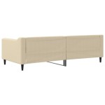 vidaXL Pat de zi, crem, 90x200 cm, material textil