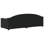 vidaXL Pat de zi, negru, 80x200 cm, material textil