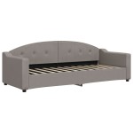 vidaXL Pat de zi, gri taupe, 80x200 cm, material textil