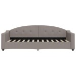 vidaXL Pat de zi, gri taupe, 80x200 cm, material textil