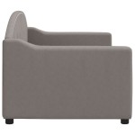 vidaXL Pat de zi, gri taupe, 80x200 cm, material textil