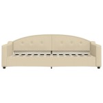 vidaXL Pat de zi, crem, 80x200 cm, material textil vidaXL Pat de zi, crem, 80x200 cm, material textil