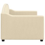 vidaXL Pat de zi, crem, 80x200 cm, material textil vidaXL Pat de zi, crem, 80x200 cm, material textil