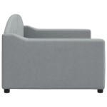 vidaXL Pat de zi, gri deschis, 90x200 cm, material textil