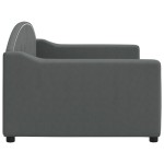 vidaXL Pat de zi, gri închis, 90x200 cm, material textil