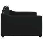 vidaXL Pat de zi, negru, 90x200 cm, material textil vidaXL Pat de zi, negru, 90x200 cm, material textil