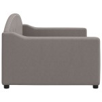 vidaXL Pat de zi, gri taupe, 90x200 cm, material textil