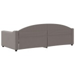 vidaXL Pat de zi, gri taupe, 90x200 cm, material textil