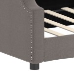vidaXL Pat de zi, gri taupe, 80x200 cm, material textil