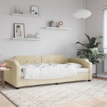 vidaXL Pat de zi, crem, 80x200 cm, material textil vidaXL Pat de zi, crem, 80x200 cm, material textil