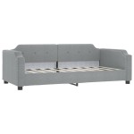 vidaXL Pat de zi, gri deschis, 90x200 cm, material textil