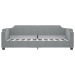 vidaXL Pat de zi, gri deschis, 90x200 cm, material textil