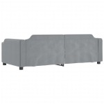 vidaXL Pat de zi, gri deschis, 90x200 cm, material textil