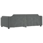 vidaXL Pat de zi, gri închis, 90x200 cm, material textil