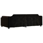 vidaXL Pat de zi, negru, 90x200 cm, material textil vidaXL Pat de zi, negru, 90x200 cm, material textil