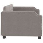 vidaXL Pat de zi, gri taupe, 90x200 cm, material textil