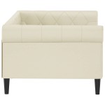 vidaXL Pat de zi, crem, 80x200 cm, piele ecologică vidaXL Pat de zi, crem, 80x200 cm, piele ecologică