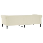 vidaXL Pat de zi, crem, 90x200 cm, piele ecologică