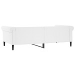 vidaXL Pat de zi, alb, 100x200 cm, piele ecologică vidaXL Pat de zi, alb, 100x200 cm, piele ecologică