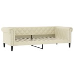 vidaXL Pat de zi, crem, 100x200 cm, piele ecologică vidaXL Pat de zi, crem, 100x200 cm, piele ecologică