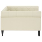 vidaXL Pat de zi, crem, 100x200 cm, piele ecologică vidaXL Pat de zi, crem, 100x200 cm, piele ecologică